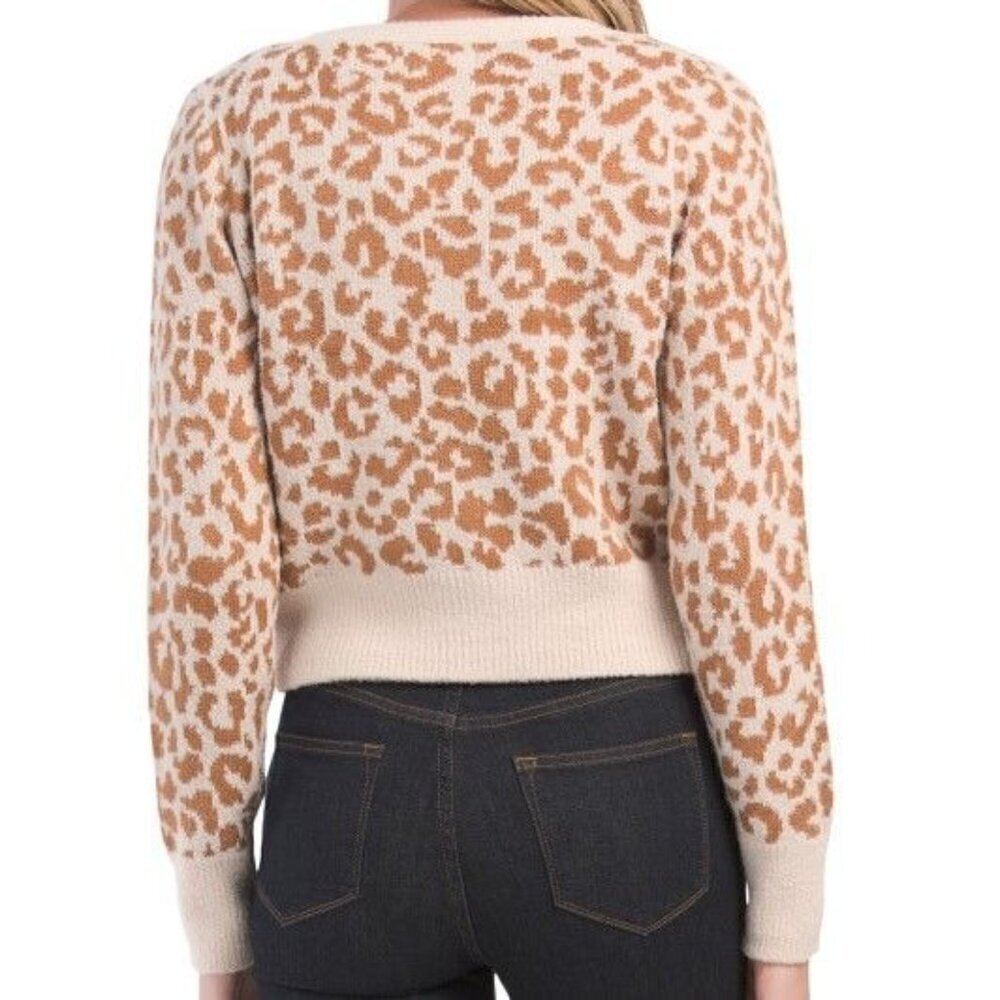 JESSICA SIMPSON Soft Juniors Long Sleeve Eyelash Leopard Twin Set Size S/M - Picture 3 of 3